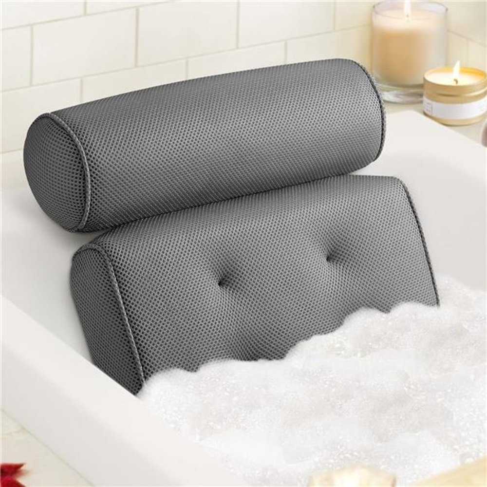 Chic Bath Pillow 6 Non-Slip Suction Cups, Home Welcoming Gift  Bathtub Pillow